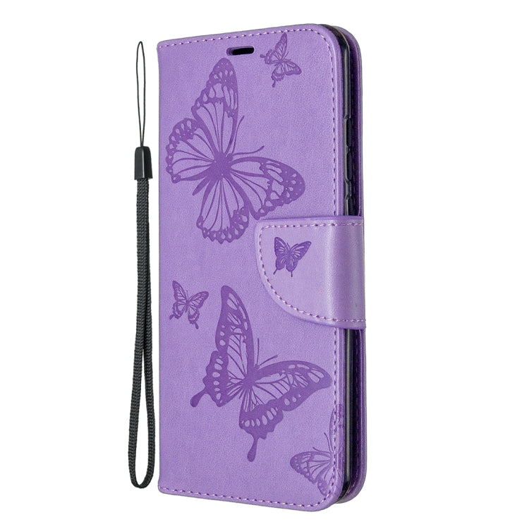 For Huawei P Smart (2020) Two Butterflies Embossing Pattern Horizontal Flip Leather Case with Holder & Card Slot & Wallet & Lanyard