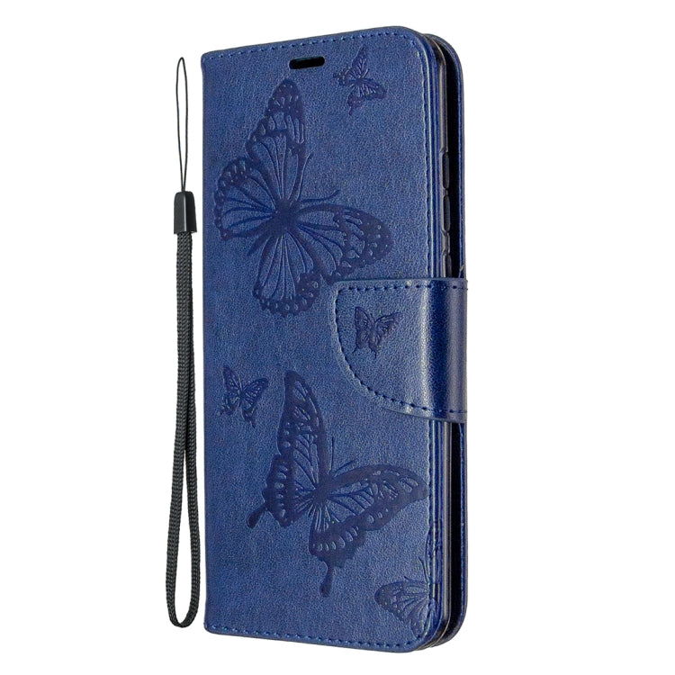 For Huawei P Smart (2020) Two Butterflies Embossing Pattern Horizontal Flip Leather Case with Holder & Card Slot & Wallet & Lanyard