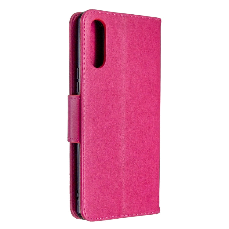 For Sony Xperia L4 Two Butterflies Embossing Pattern Horizontal Flip Leather Case with Holder & Card Slot & Wallet & Lanyard