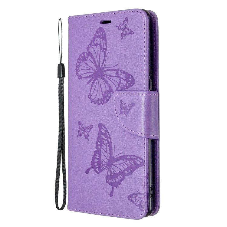For Sony Xperia L4 Two Butterflies Embossing Pattern Horizontal Flip Leather Case with Holder & Card Slot & Wallet & Lanyard