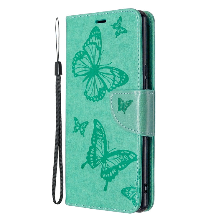 For Sony Xperia L4 Two Butterflies Embossing Pattern Horizontal Flip Leather Case with Holder & Card Slot & Wallet & Lanyard