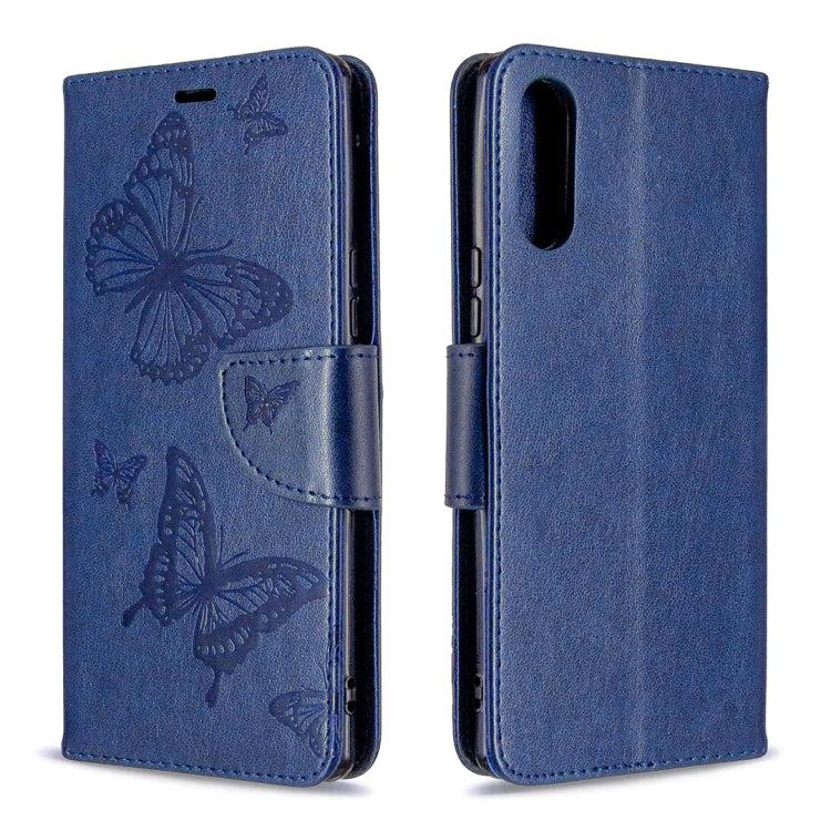 For Sony Xperia L4 Two Butterflies Embossing Pattern Horizontal Flip Leather Case with Holder & Card Slot & Wallet & Lanyard