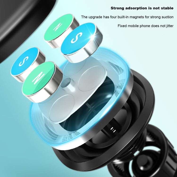 FLOVEME YXF222951 Square Air Outlet Magnetic Car Holder(Black)