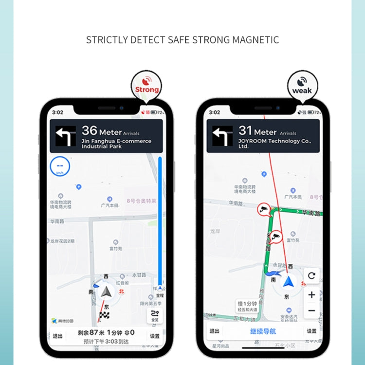 FLOVEME YXF222951 Square Air Outlet Magnetic Car Holder(Black)