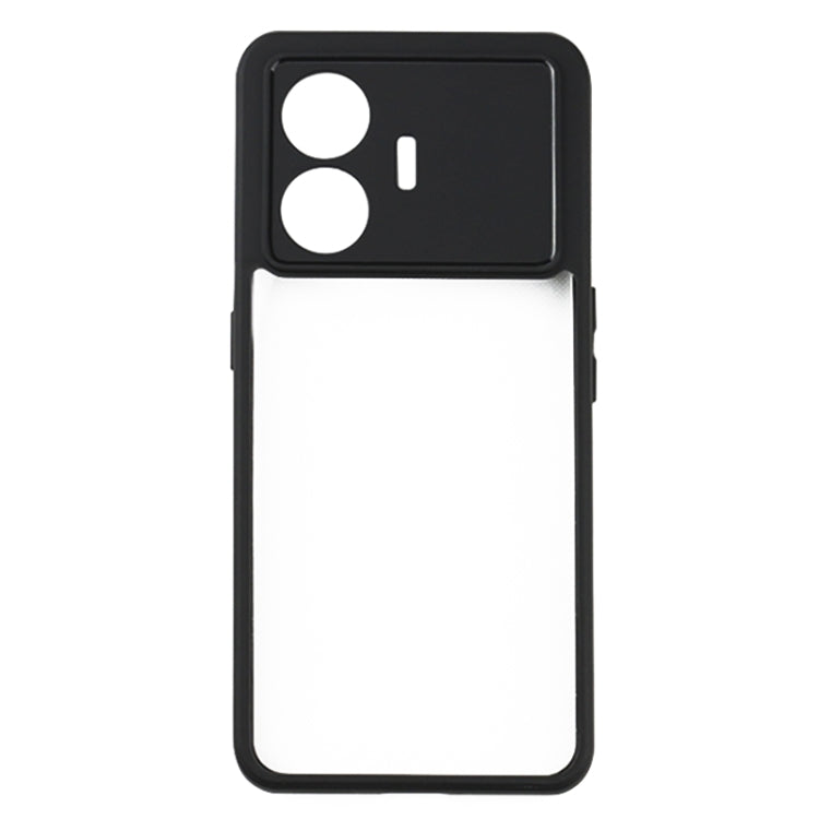 For Realme GT Neo5 SE Frosted TPU + Transparent PC Phone Case(Black)