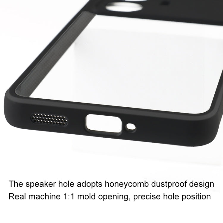 For Realme GT Neo5 SE Frosted TPU + Transparent PC Phone Case(Black)