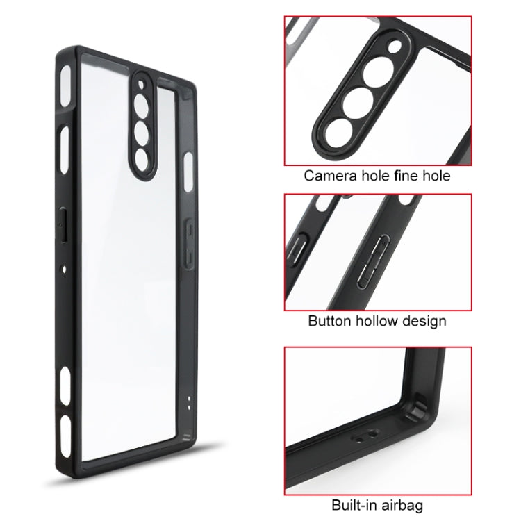 For ZTE nubia Red Magic 8 Pro/8 Pro+/8S Pro Frosted TPU + Transparent PC Phone Case(Black)