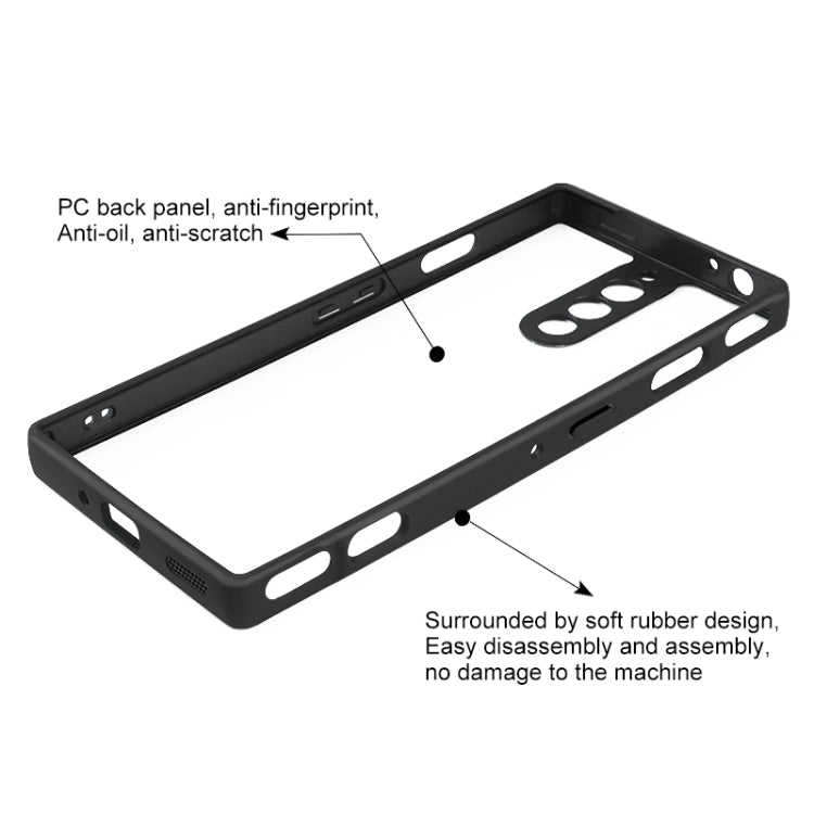 For ZTE nubia Red Magic 8 Pro/8 Pro+/8S Pro Frosted TPU + Transparent PC Phone Case(Black)