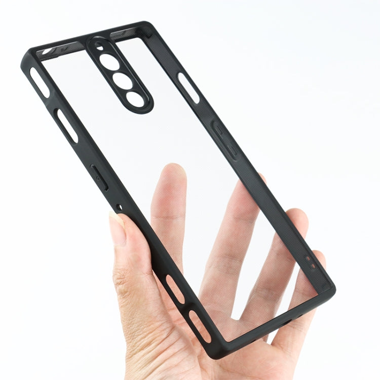 For ZTE nubia Red Magic 8 Pro/8 Pro+/8S Pro Frosted TPU + Transparent PC Phone Case(Black)