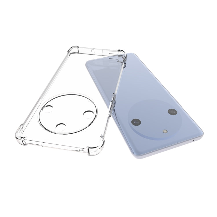 For Honor X50 Shockproof Non-slip Thickening TPU Phone Case(Transparent)