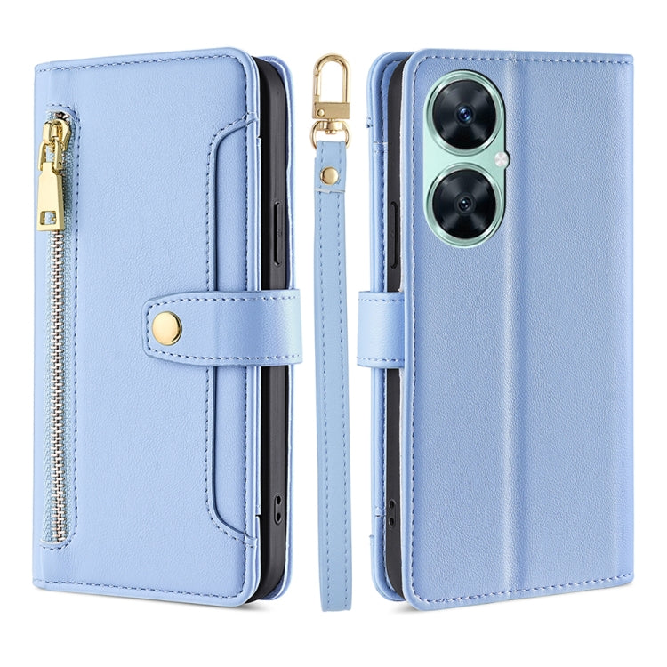 For Huawei Enjoy 60 Pro / nova 11i Lite Sheep Texture Cross-body Zipper Wallet Leather Phone Case