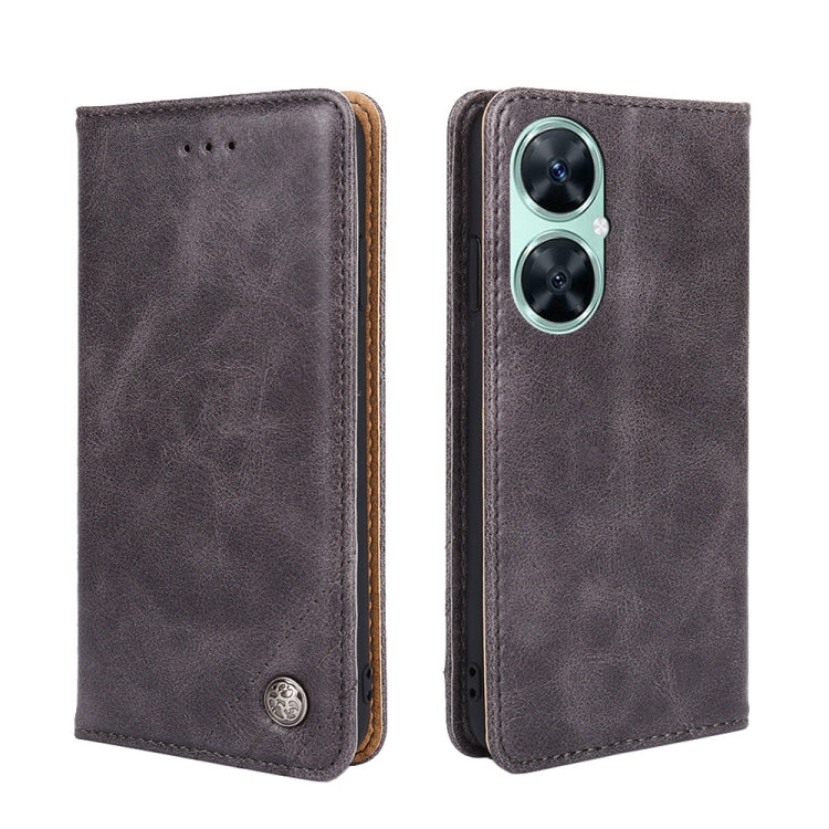 For Huawei Enjoy 60 Pro / nova 11i Non-Magnetic Retro Texture Leather Phone Case