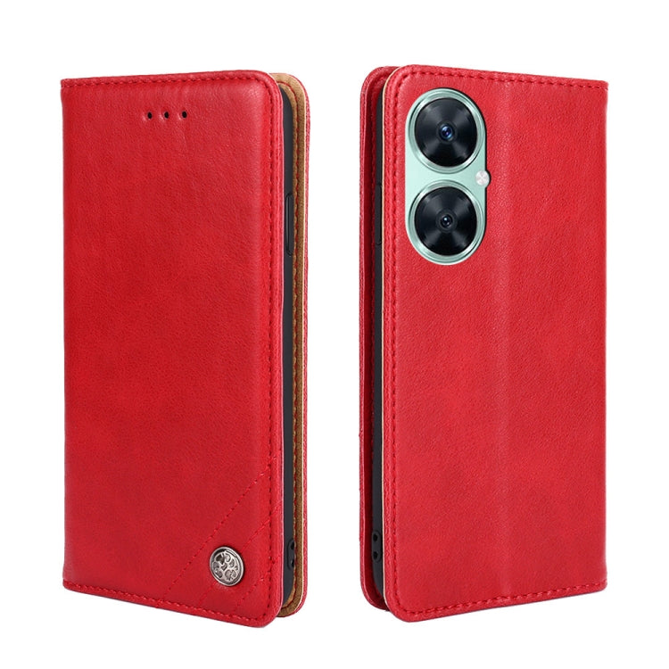 For Huawei Enjoy 60 Pro / nova 11i Non-Magnetic Retro Texture Leather Phone Case