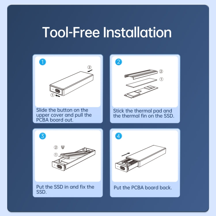 ORICO AM2C3 M.2 NGFF SSD Enclosure(Grey)