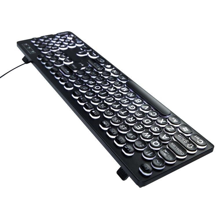 MC-K315 104 Keys Large Characters Blacklit Wired Keyboard(Black)
