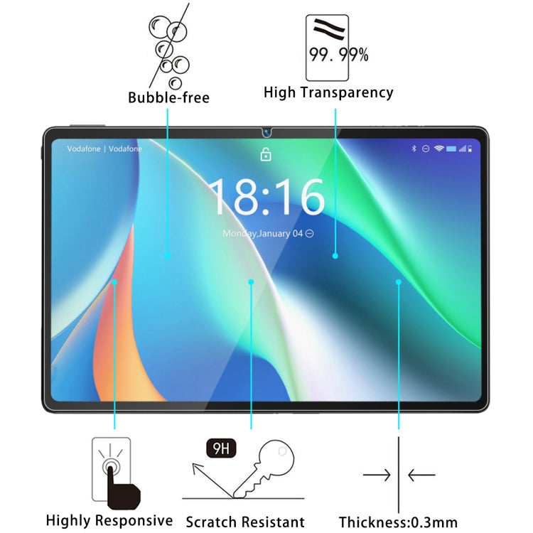 For BMAX MaxPad I11 / I11 Plus 2pcs 9H 0.3mm Explosion-proof Tempered Glass Film