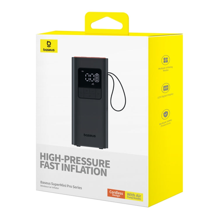 Baseus CG016 Baseus Super Mini Pro Wireless Car Inflator Pump(Black)