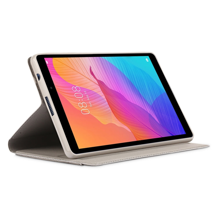 For Huawei MatePad T8 Marble Cloth Texture Horizontal Flip Leather Case with Card Slot & Holder