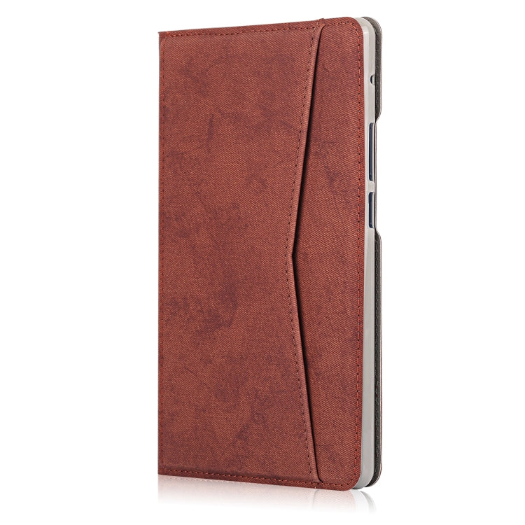 For Huawei MatePad T8 Marble Cloth Texture Horizontal Flip Leather Case with Card Slot & Holder