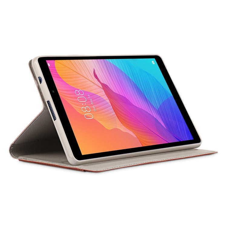 For Huawei MatePad T8 Marble Cloth Texture Horizontal Flip Leather Case with Card Slot & Holder