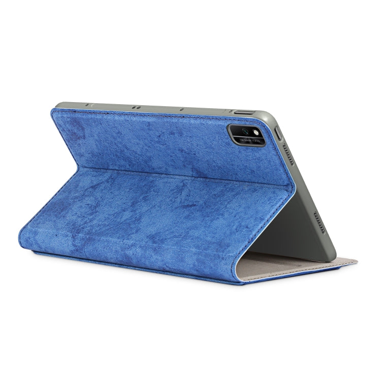 For Huawei Honor V6 Marble Cloth Texture Horizontal Flip Leather Case with Card Slot & Holder