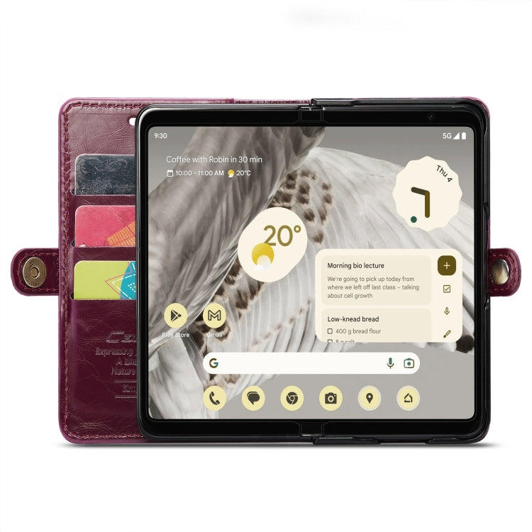 For Google Pixel Fold CaseMe 003 Crazy Horse Texture Leather Phone Case