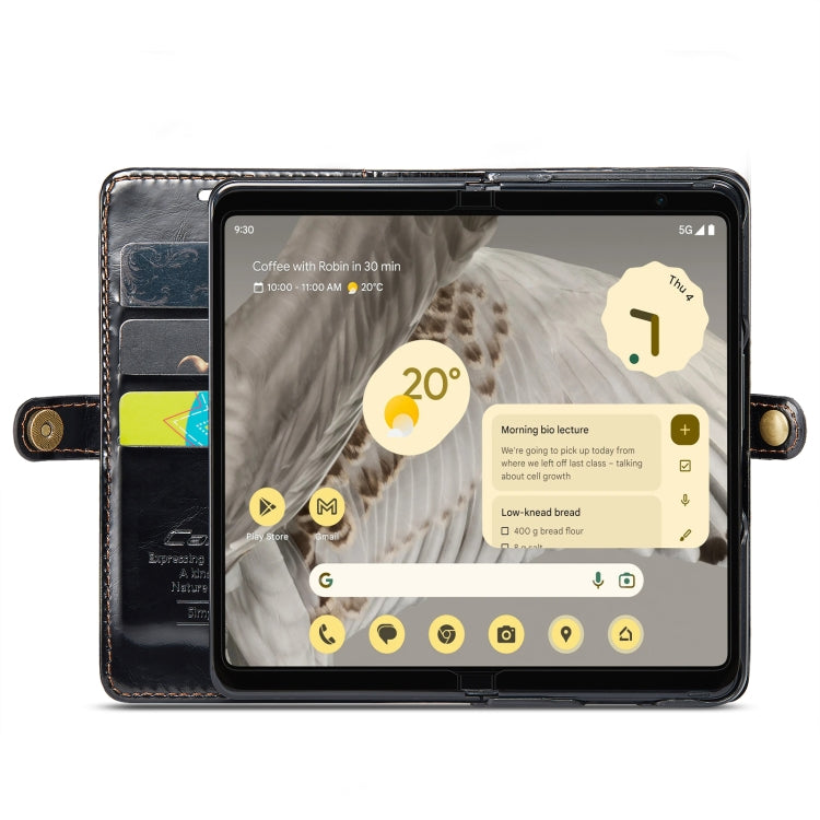 For Google Pixel Fold CaseMe 003 Crazy Horse Texture Leather Phone Case