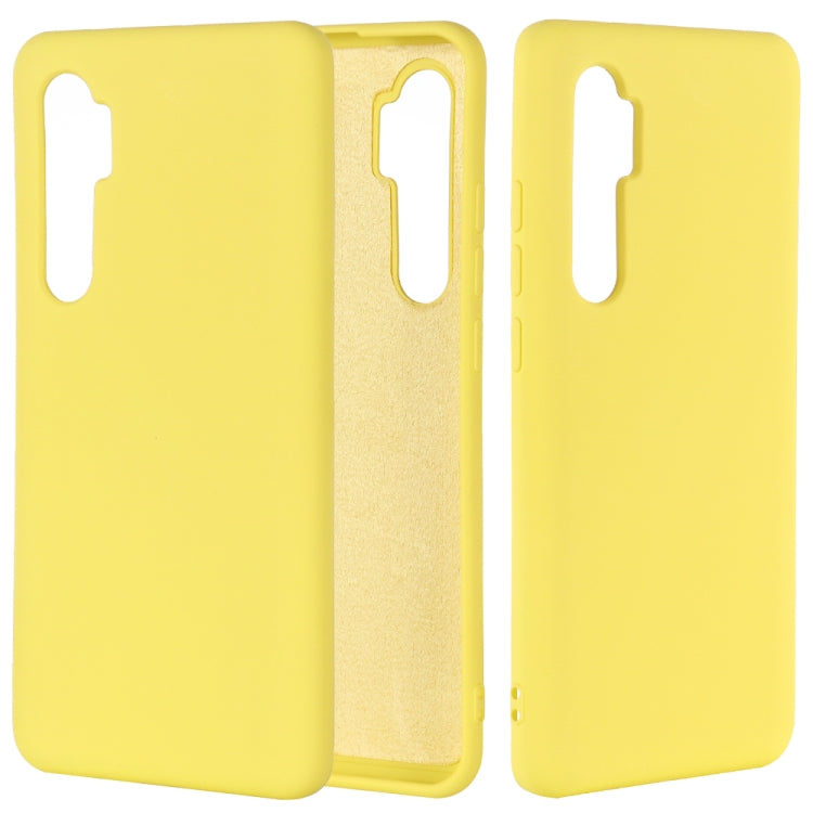 For Xiaomi Mi Note 10 Lite Solid Color Liquid Silicone Shockproof Full Coverage Protective Case
