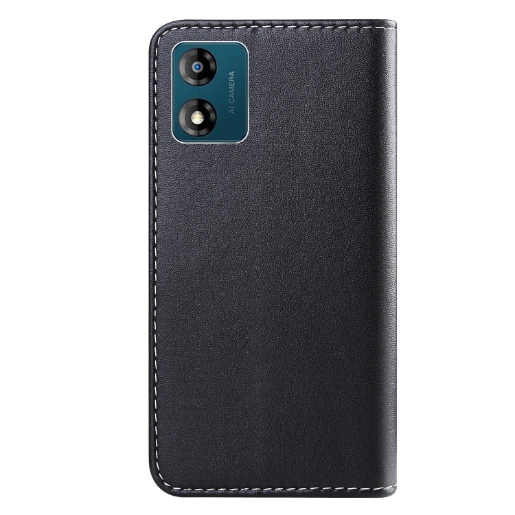 For Motorola Moto E13 Tricolor Stitching Horizontal Flip Leather Phone Case