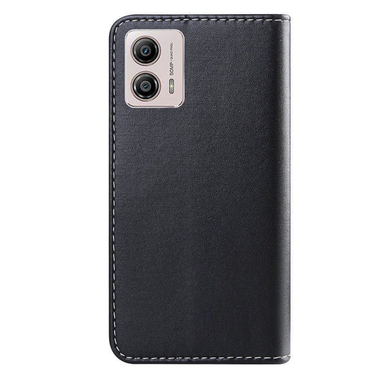 For Motorola Moto G13/G23 Tricolor Stitching Horizontal Flip Leather Phone Case