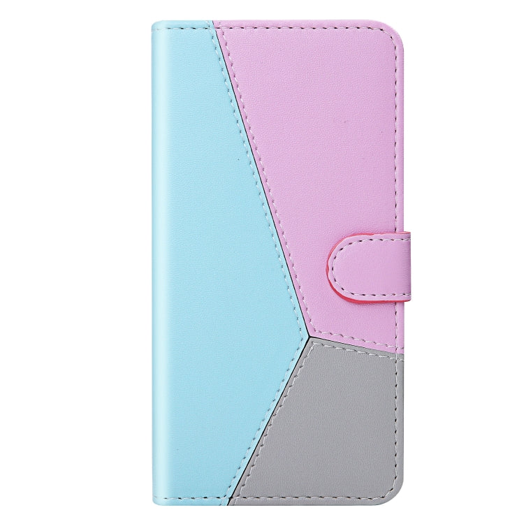 For Motorola Moto G13/G23 Tricolor Stitching Horizontal Flip Leather Phone Case