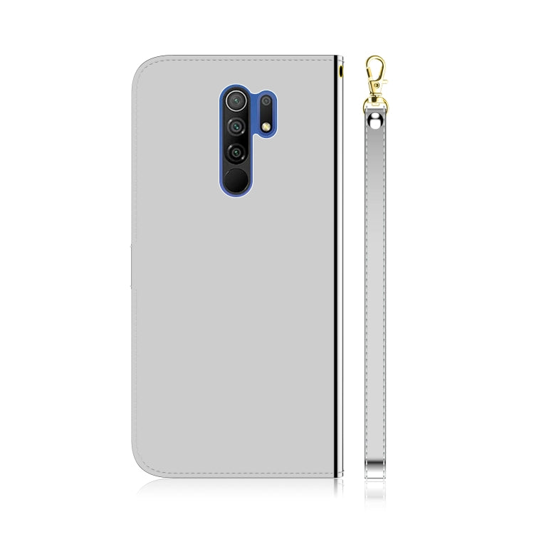 For Xiaomi Redmi 9 Lmitated Mirror Surface Horizontal Flip Leather Case with Holder & Card Slots & Wallet & Lanyard