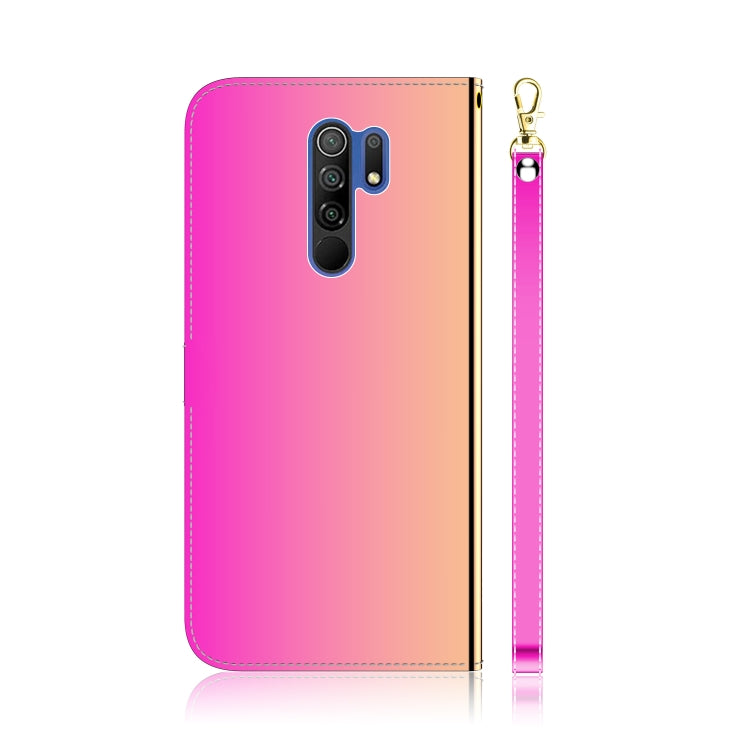 For Xiaomi Redmi 9 Lmitated Mirror Surface Horizontal Flip Leather Case with Holder & Card Slots & Wallet & Lanyard