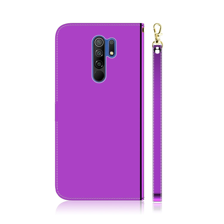 For Xiaomi Redmi 9 Lmitated Mirror Surface Horizontal Flip Leather Case with Holder & Card Slots & Wallet & Lanyard