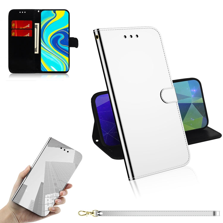 For Xiaomi Redmi Note 9 Pro Lmitated Mirror Surface Horizontal Flip Leather Case with Holder & Card Slots & Wallet & Lanyard