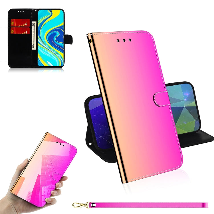 For Xiaomi Redmi Note 9 Pro Lmitated Mirror Surface Horizontal Flip Leather Case with Holder & Card Slots & Wallet & Lanyard