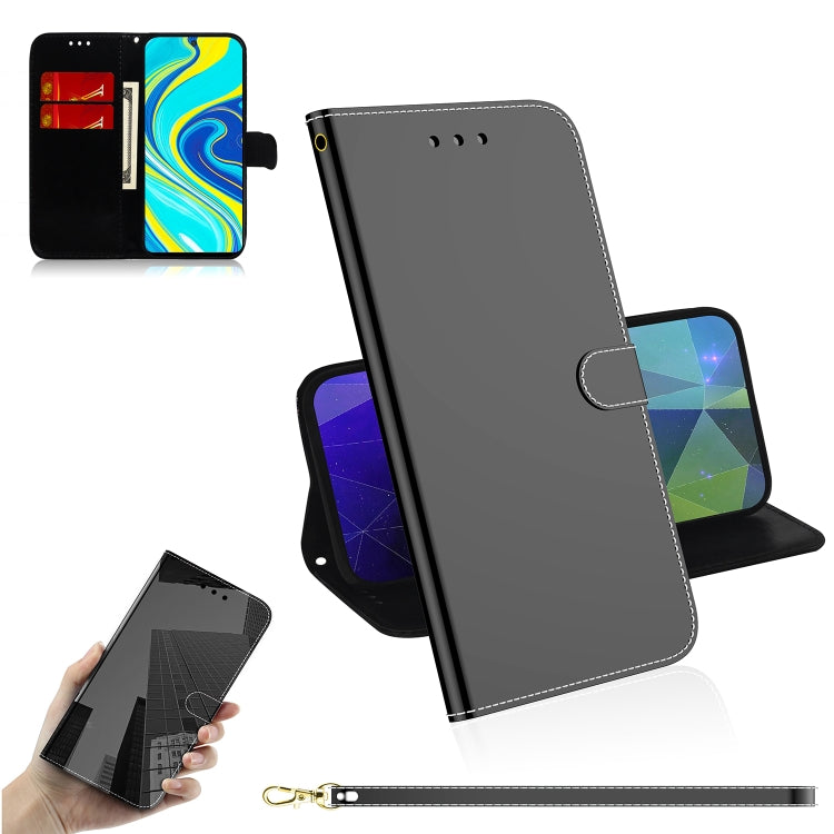 For Xiaomi Redmi Note 9 Pro Lmitated Mirror Surface Horizontal Flip Leather Case with Holder & Card Slots & Wallet & Lanyard