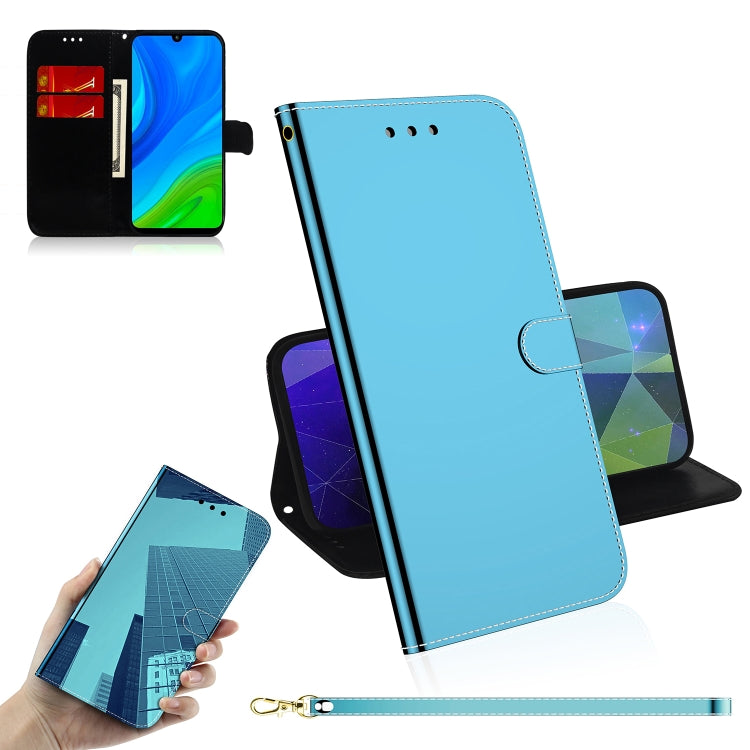 For Huawei P Smart 2020 Lmitated Mirror Surface Horizontal Flip Leather Case with Holder & Card Slots & Wallet & Lanyard