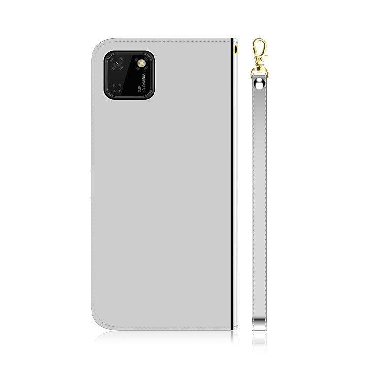 For Huawei Y5p Lmitated Mirror Surface Horizontal Flip Leather Case with Holder & Card Slots & Wallet & Lanyard