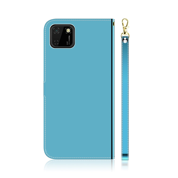 For Huawei Y5p Lmitated Mirror Surface Horizontal Flip Leather Case with Holder & Card Slots & Wallet & Lanyard