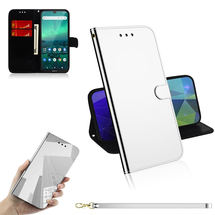 For Nokia 1.3 Lmitated Mirror Surface Horizontal Flip Leather Case with Holder & Card Slots & Wallet & Lanyard