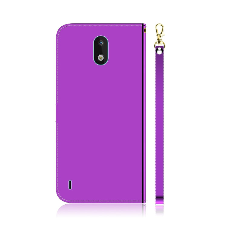 For Nokia 1.3 Lmitated Mirror Surface Horizontal Flip Leather Case with Holder & Card Slots & Wallet & Lanyard