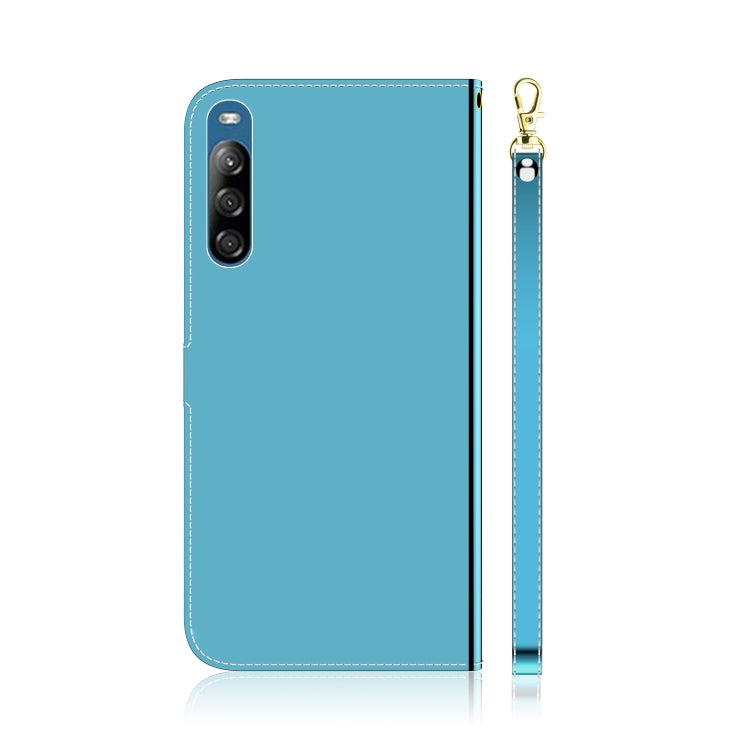 For Sony Xperia L4 Lmitated Mirror Surface Horizontal Flip Leather Case with Holder & Card Slots & Wallet & Lanyard