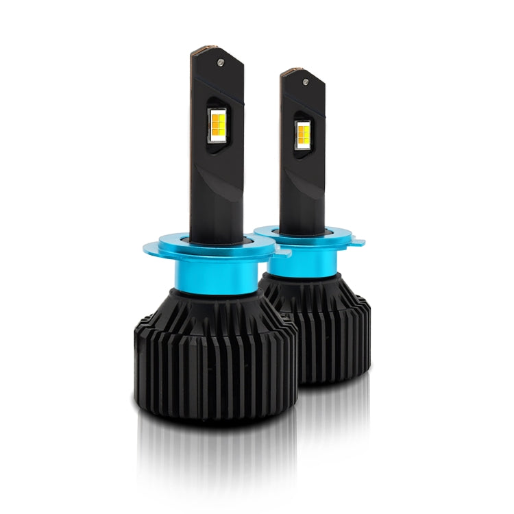 P14 1 Pair H7 DC10-32V / 20W / 6000K / 2000LM IP68 Waterproof Car LED Tri-color Headlight