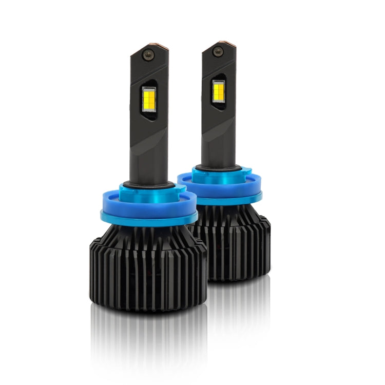 P14 1 Pair H8 / H9 / H11 DC10-32V / 20W / 6000K / 2000LM IP68 Waterproof Car LED Tri-color Headlight