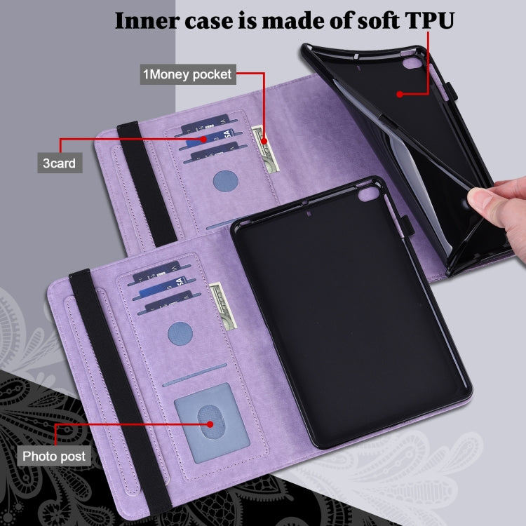 For Amazon Fire Max 11 Lace Flower Embossing Pattern Leather Tablet Case