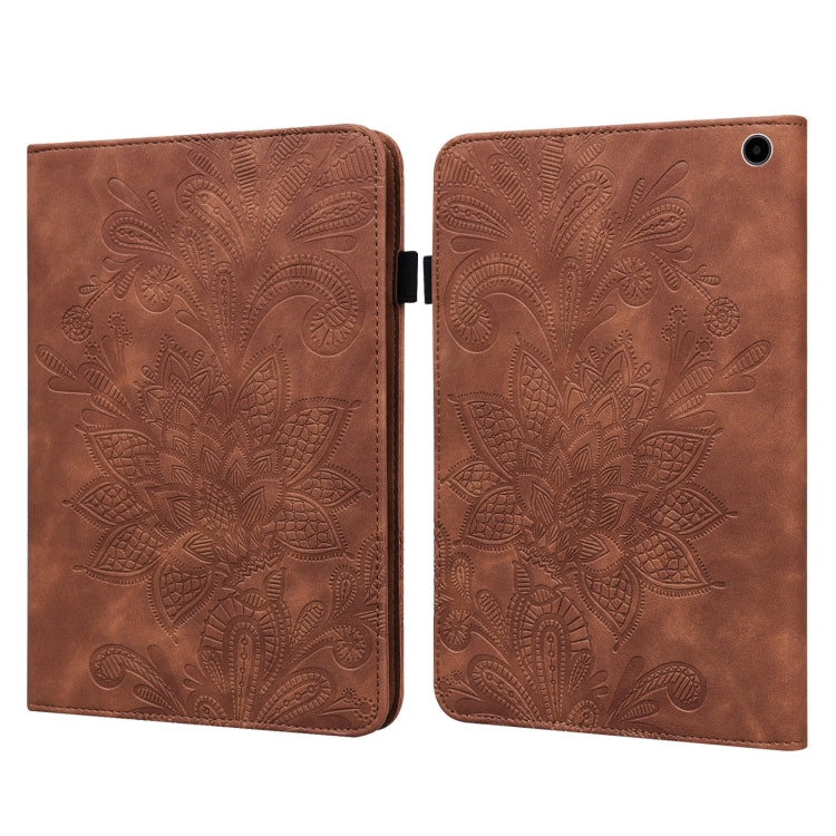 For Amazon Fire Max 11 Lace Flower Embossing Pattern Leather Tablet Case