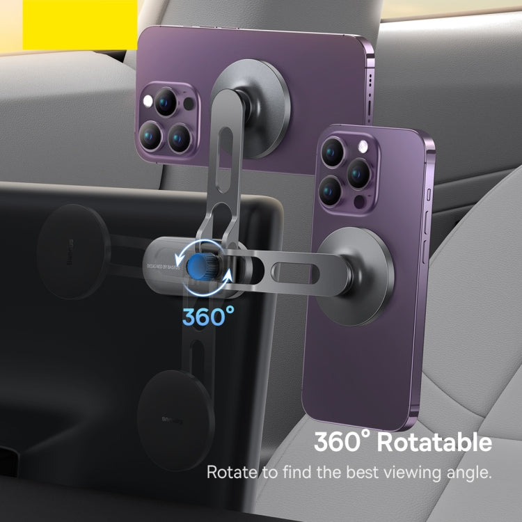 Baseus T-Space Metal Folding Car Mount Magnetic Phone Hoder(Silver)