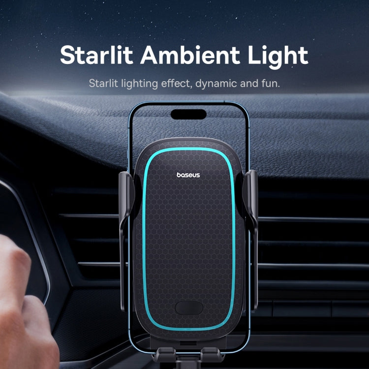 Baseus Milky Way Pro 15W Wireless Charging Electric Air Outlet Car Mount(Black)