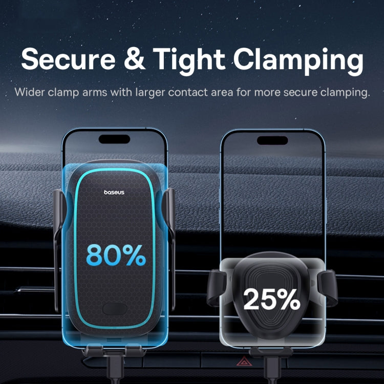 Baseus Milky Way Pro 15W Wireless Charging Electric Air Outlet Car Mount(Black)